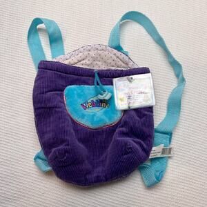 Webkinz purple Plush Pet Carrier bag purse with code